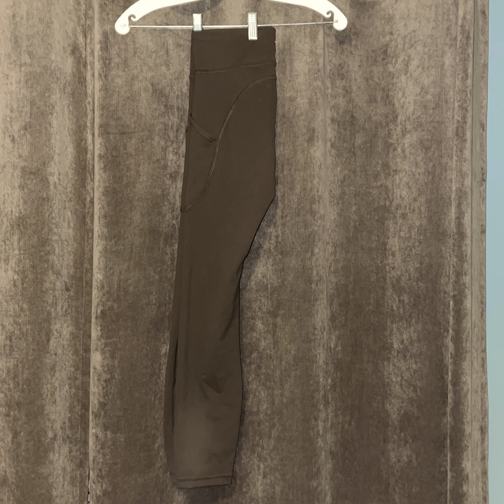 Dark green lulu tights w pockets